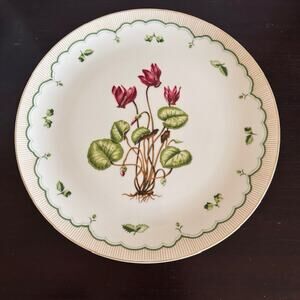 Georges Briard Victorian Gardens Pedestal Cake Stand Various Flowers, Lines, VTG